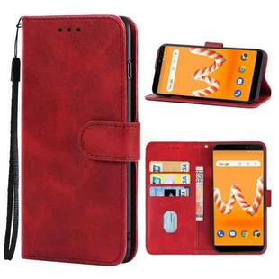 Leather Phone Case For Wiko Sunny4 Plus(Red)