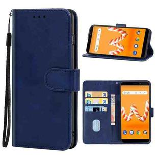 Leather Phone Case For Wiko Sunny4 Plus(Blue)