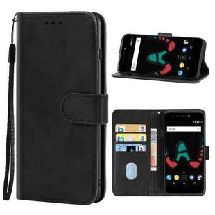 Leather Phone Case For Wiko Upulse Lite(Black)