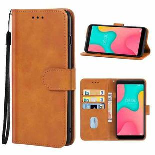 Leather Phone Case For Wiko Y60(Brown)