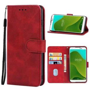 Leather Phone Case For Wiko Y70(Red)