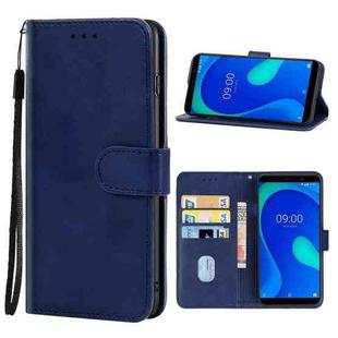 Leather Phone Case For Wiko Y80(Blue)