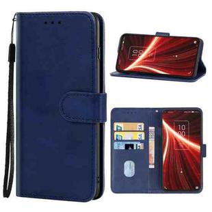 Leather Phone Case For TCL 10 5G(Blue)