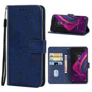 Leather Phone Case For TCL 10 SE(Blue)