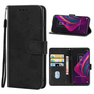 Leather Phone Case For TCL 10 SE(Black)