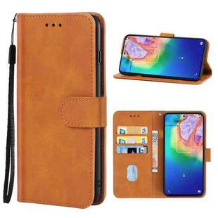 Leather Phone Case For TCL 20 5G(Brown)