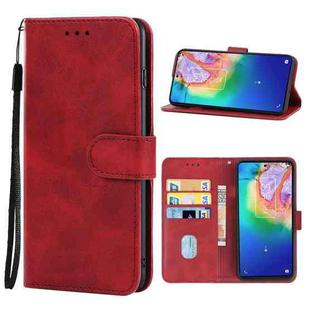 Leather Phone Case For TCL 20 5G(Red)