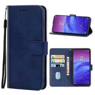 Leather Phone Case For TCL 20L(Blue)