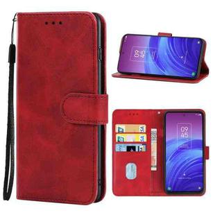 Leather Phone Case For TCL 20L(Red)