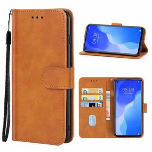 Leather Phone Case For Huawei nova 7 SE 5G Youth(Brown)