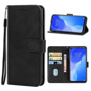 Leather Phone Case For Huawei nova 7 SE 5G Youth(Black)