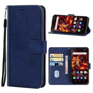 Leather Phone Case For Blackview BV6900(Blue)