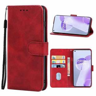 Leather Phone Case For OnePlus 9RT 5G(Red)