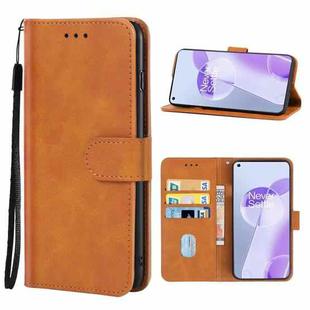 Leather Phone Case For OnePlus 9RT 5G(Brown)