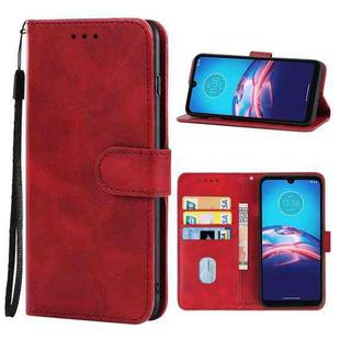 Leather Phone Case For Motorola Moto E6i(Red)