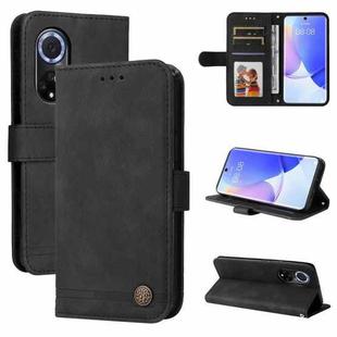 For Huawei Nova 9 / Honor 50 5G Skin Feel Life Tree Metal Button Horizontal Flip Leather Phone Case(Black)