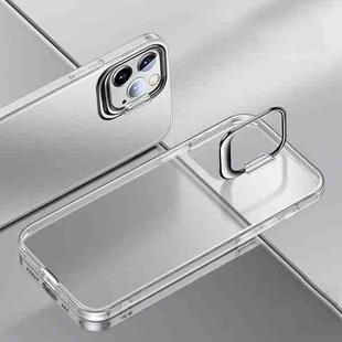 Metal Lens Cover Holder Phone Case For iPhone 13 Pro(White)