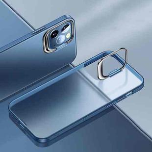 Metal Lens Cover Holder Phone Case For iPhone 13 Pro Max(Blue)