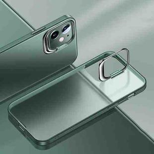 Metal Lens Cover Holder Phone Case For iPhone 12 mini(Green)