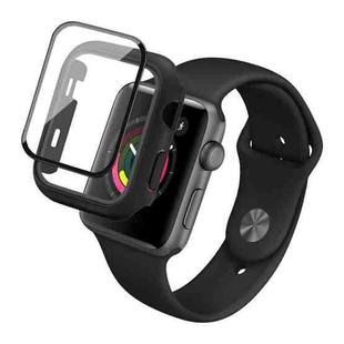 IMAK Shockproof PC Protective Case with Tempered Glass Film For Apple Watch Series 3 & 2 & 1 42mm(Black)