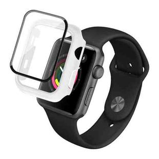 IMAK Shockproof PC Protective Case with Tempered Glass Film For Apple Watch Series 3 & 2 & 1 38mm(White)