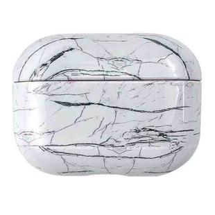 For AirPods Pro 3 Marble Water Sticker Wireless Earphone Protective Case(White)