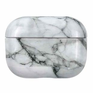 For AirPods Pro 3 Marble Water Sticker Wireless Earphone Protective Case(White Grey)