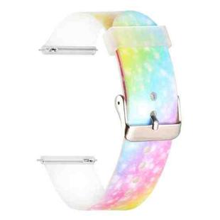 22mm Cartoon Children Printing Silicone Watch Band(Shinning Rainbow)