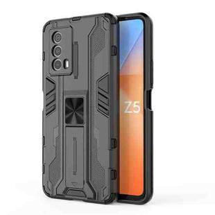 For vivo iQOO Z5 5G Supersonic PC + TPU Shock-proof Phone Case with Holder(Black)
