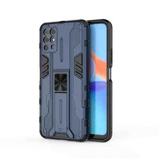 For Honor Play 5T Youth Supersonic PC + TPU Shock-proof Phone Case with Holder(Blue)