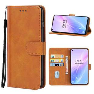 Leather Phone Case For OUKITEL C18 Pro(Brown)
