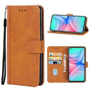 Leather Phone Case For Infinix Hot 10s NFC(Brown)