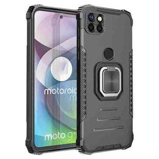 For Motorola Moto G 5G / One 5G Ace Fierce Warrior Series Armor Aluminum Alloy + TPU Phone Case with Ring Holder(Black)