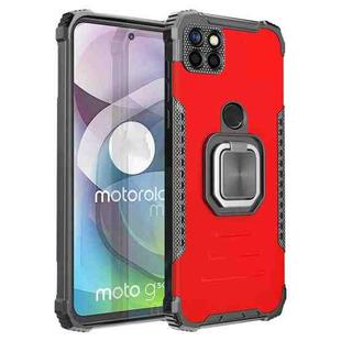 For Motorola Moto G 5G / One 5G Ace Fierce Warrior Series Armor Aluminum Alloy + TPU Phone Case with Ring Holder(Red)