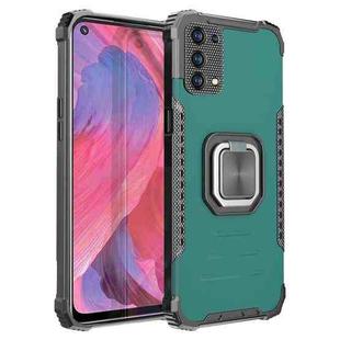 For OPPO A93 5G / A74 5G / A54 5G Fierce Warrior Series Armor Aluminum Alloy + TPU Phone Case with Ring Holder(Green)