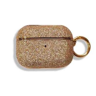 Electroplating Glitter Powder Wireless Earphone Protective Case For AirPods Pro(Gold)
