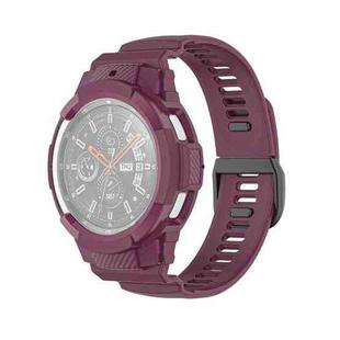 For Samsung Galaxy Watch4 Classic 42mm TPU Integrated Sport Strap Watch Band(Wine Red)