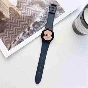 For Samsung Galaxy Watch4 40mm / 44mm Double-sided Leather Strap Watch Band(Blue)