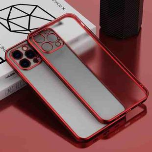 For iPhone 13 Pro Electroplated Frosted Phone Case (Red)