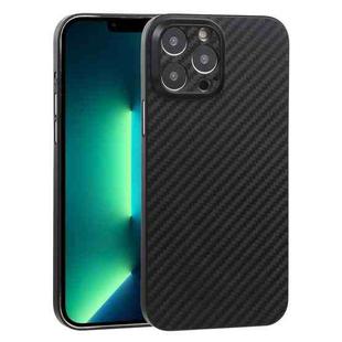 For iPhone 13 Pro Max Carbon Fiber Texture PP Phone Case (Black)