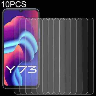 10 PCS 0.26mm 9H 2.5D Tempered Glass Film For vivo Y73 2021