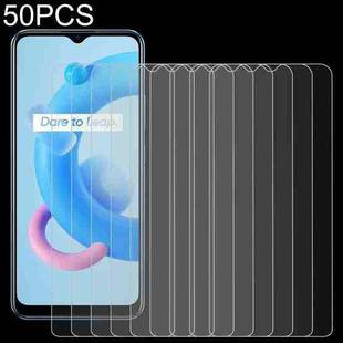 50 PCS 0.26mm 9H 2.5D Tempered Glass Film For OPPO Realme C11 2021