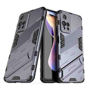 For Xiaomi Redmi Note 11 Pro / Note 11 Pro+ Punk Armor 2 in 1 PC + TPU Shockproof Phone Case with Invisible Holder(Gray)