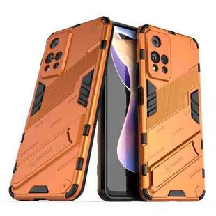 For Xiaomi Redmi Note 11 Pro / Note 11 Pro+ Punk Armor 2 in 1 PC + TPU Shockproof Phone Case with Invisible Holder(Orange)
