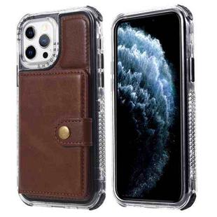 For iPhone 13 Wallet Card Shockproof Phone Case(Brown)