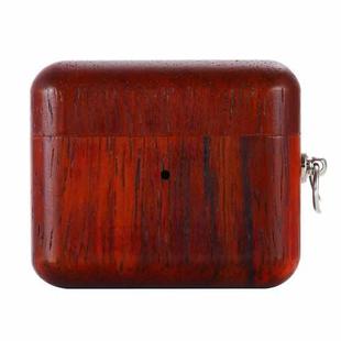 Solid Wood Earphone Protective Case For AirPods 3(Red)