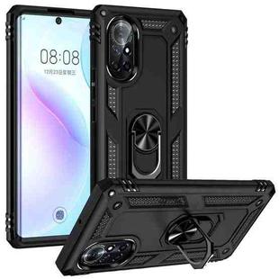 For Huawei nova 8 Shockproof TPU + PC Phone Case with 360 Degree Rotating Holder(Black)