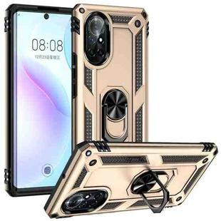 For Huawei nova 8 Shockproof TPU + PC Phone Case with 360 Degree Rotating Holder(Gold)