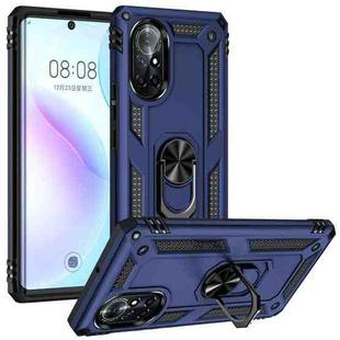 For Huawei nova 8 Shockproof TPU + PC Phone Case with 360 Degree Rotating Holder(Blue)