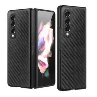 For Samsung Galaxy Z Fold3 5G Carbon Fiber Texture Skin-friendly Feel Ultra-thin Folding Integrated Phone Case(Black)